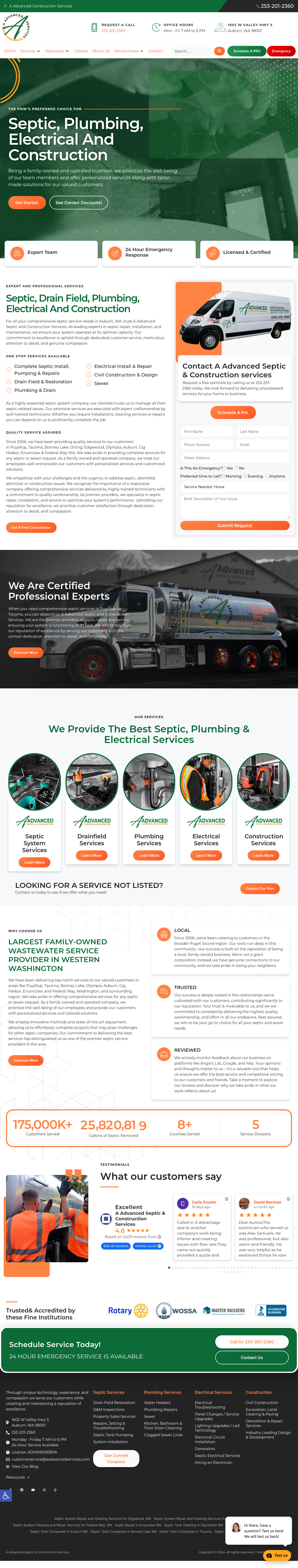 A Advanced Septic & Construction Services